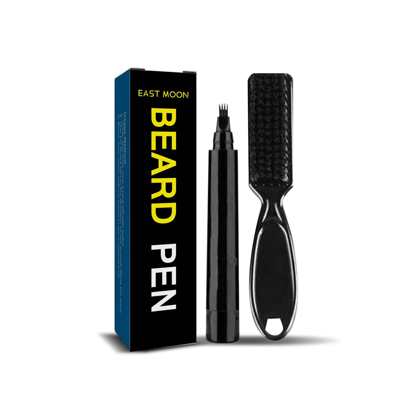 Waterproof Beard Pen Beard Filler Pencil And Brush - Mubimart
