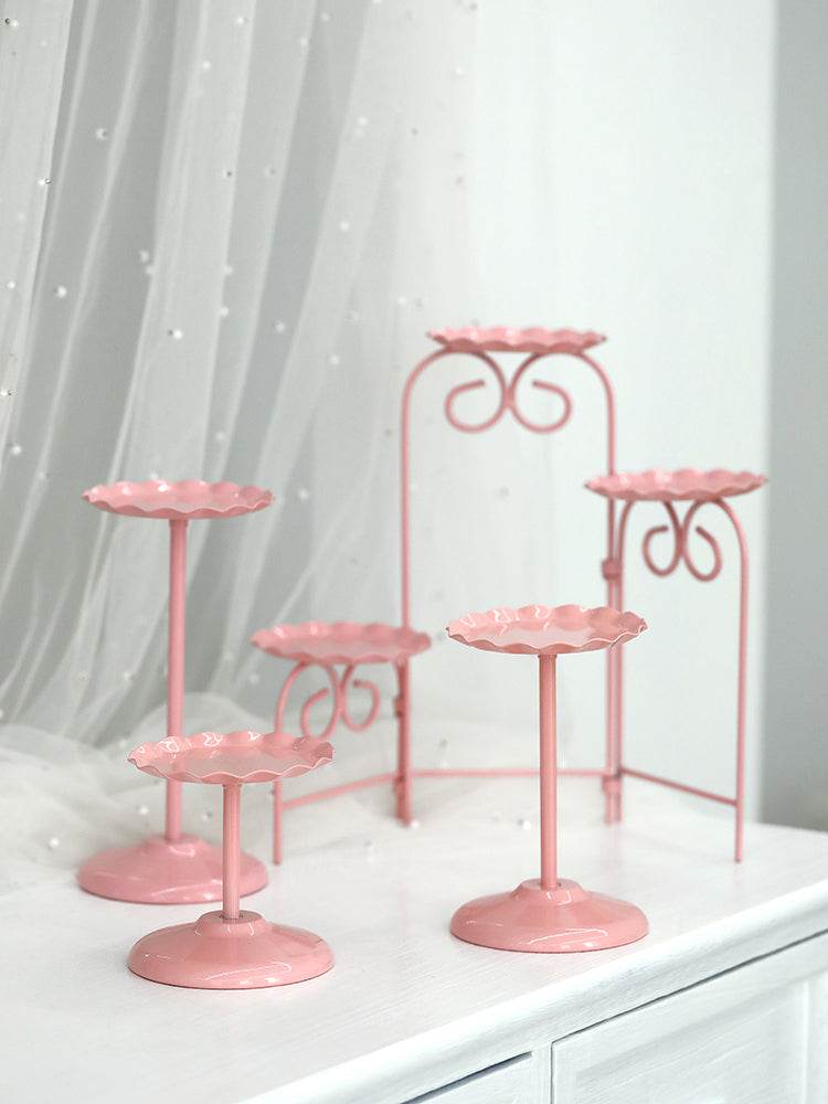 Wedding Dessert Table Pink Cake Stand - Mubimart