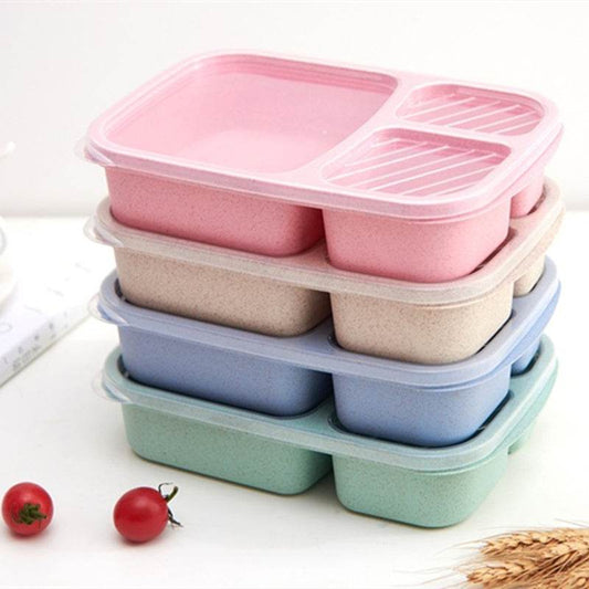 Wheat Straw Separated Bento Box - Mubimart