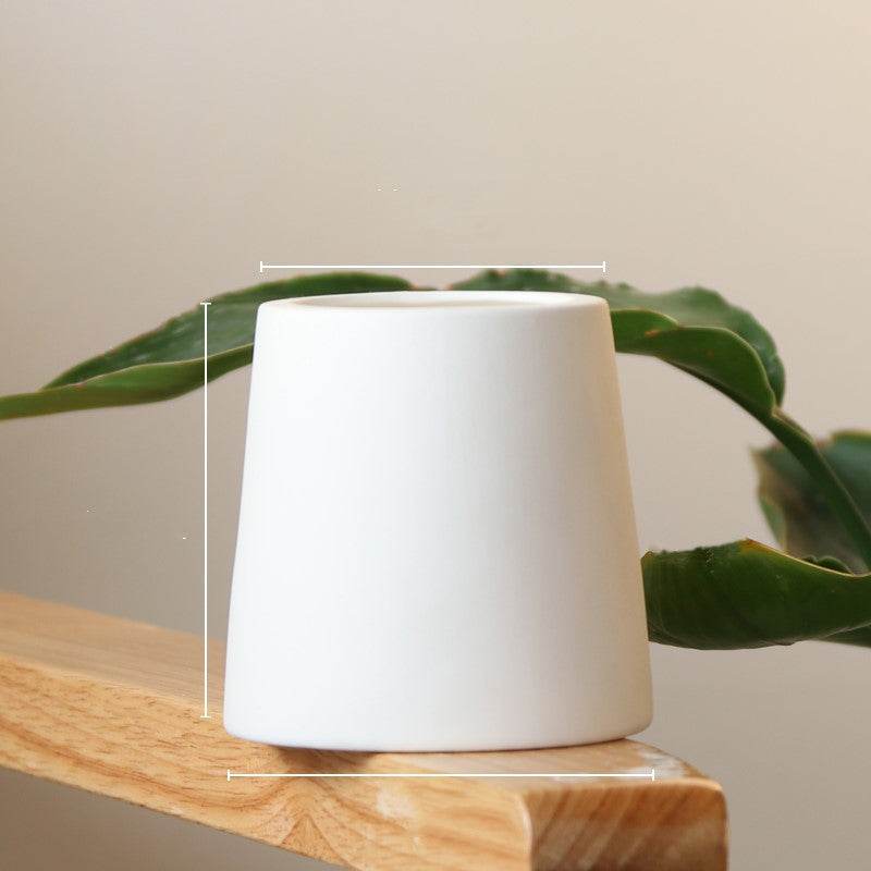 White ceramic green plants - Mubimart