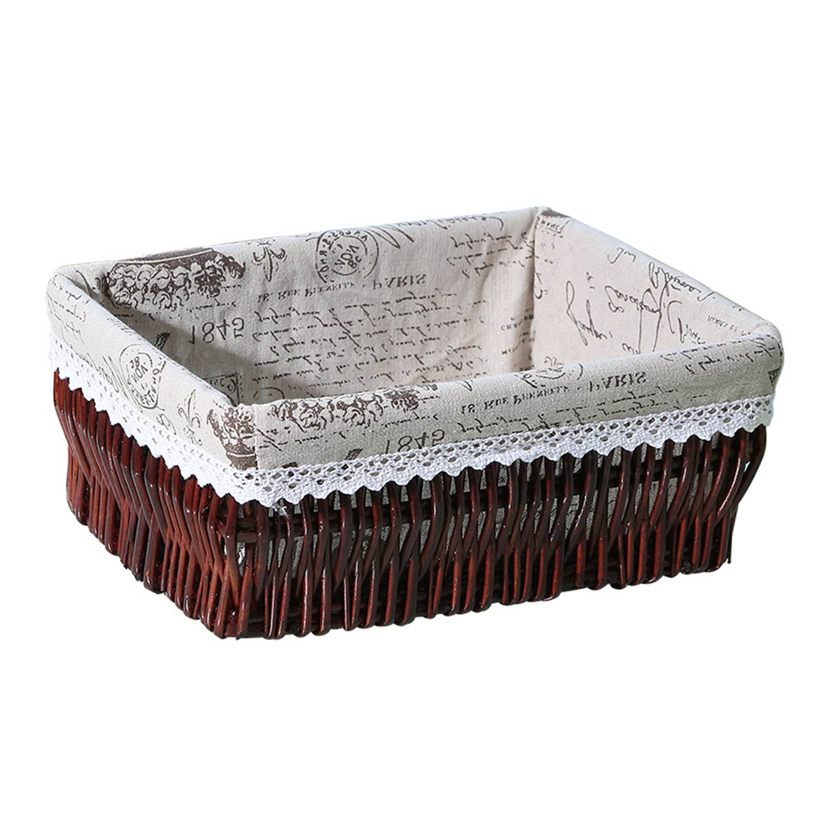 Willow And Rattan Kitchen Organize Storage Baskets - Mubimart
