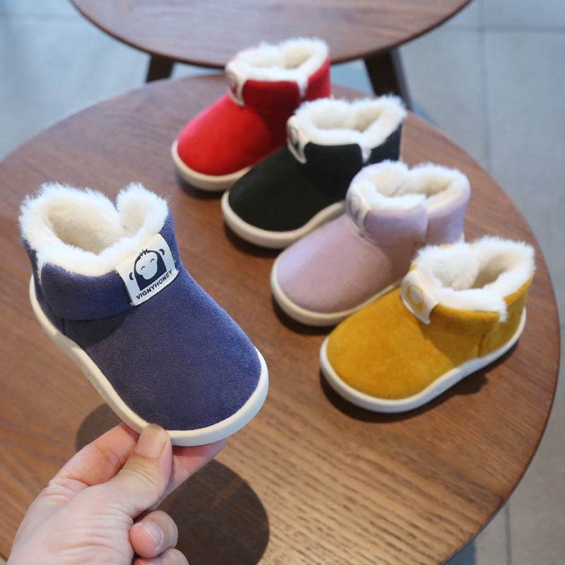 Winter Baby Girls Boys Boots Infant Toddler Snow Boots Warm Plush Outdoor Boots - Mubimart