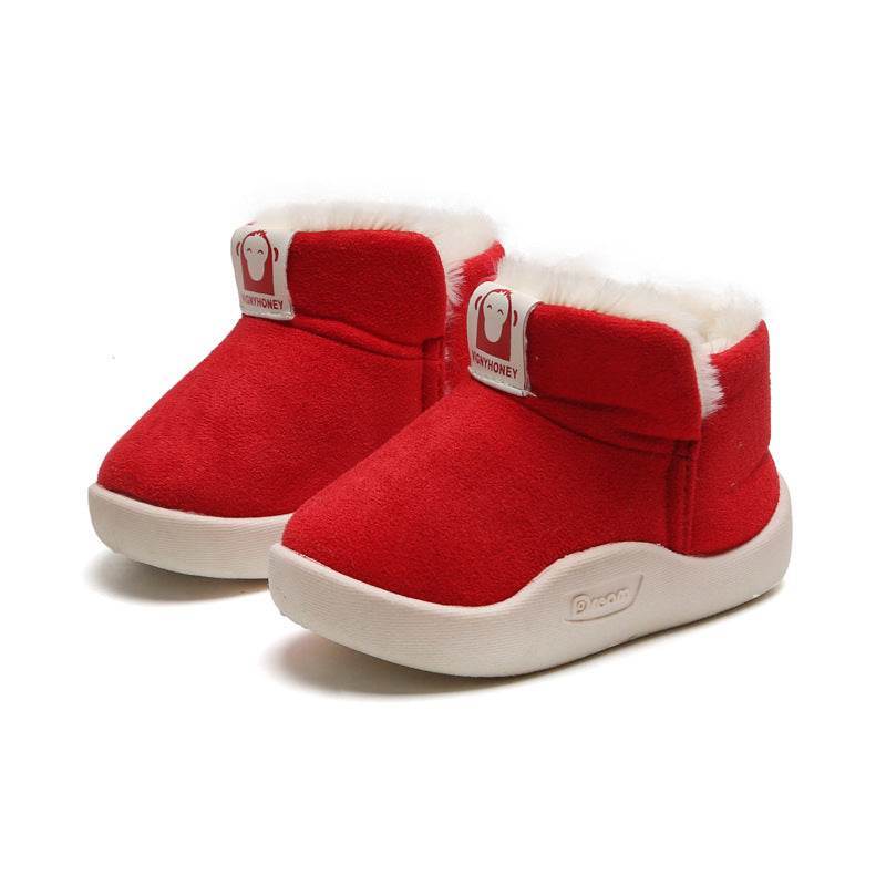 Winter Baby Girls Boys Boots Infant Toddler Snow Boots Warm Plush Outdoor Boots - Mubimart