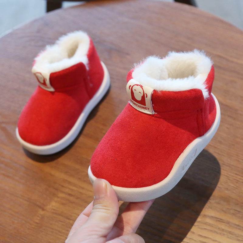 Winter Baby Girls Boys Boots Infant Toddler Snow Boots Warm Plush Outdoor Boots - Mubimart