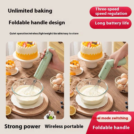 Wireless Electric Whisk Household Cream Blender - Mubimart