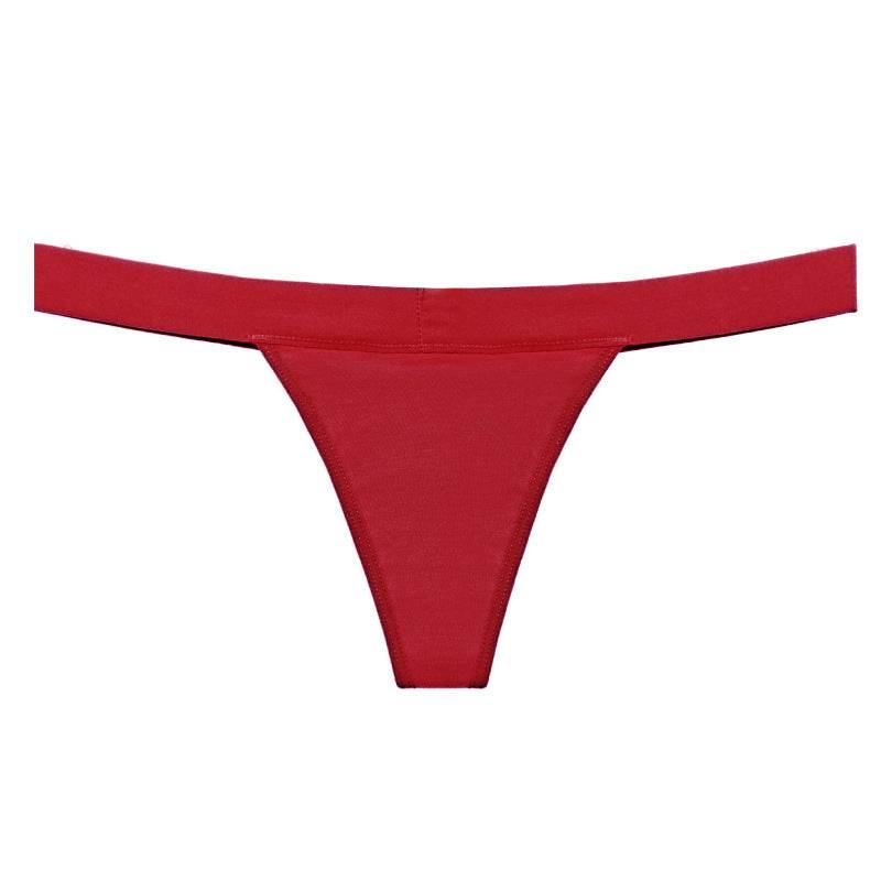 Women Breathable Cotton Thong Period Underwear Low Rise Briefs - Mubimart