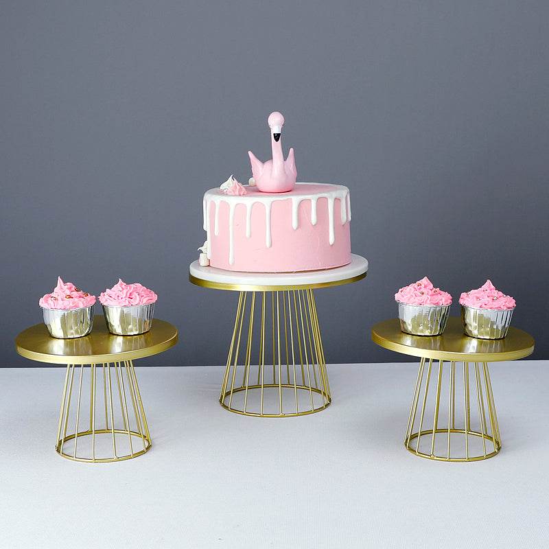 Wrought Iron Cake Stand Cake Dessert Pastry Fruit Display Tray - Mubimart