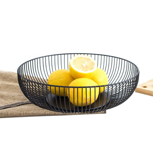 Wrought iron fruit bowl snack storage basket - Mubimart