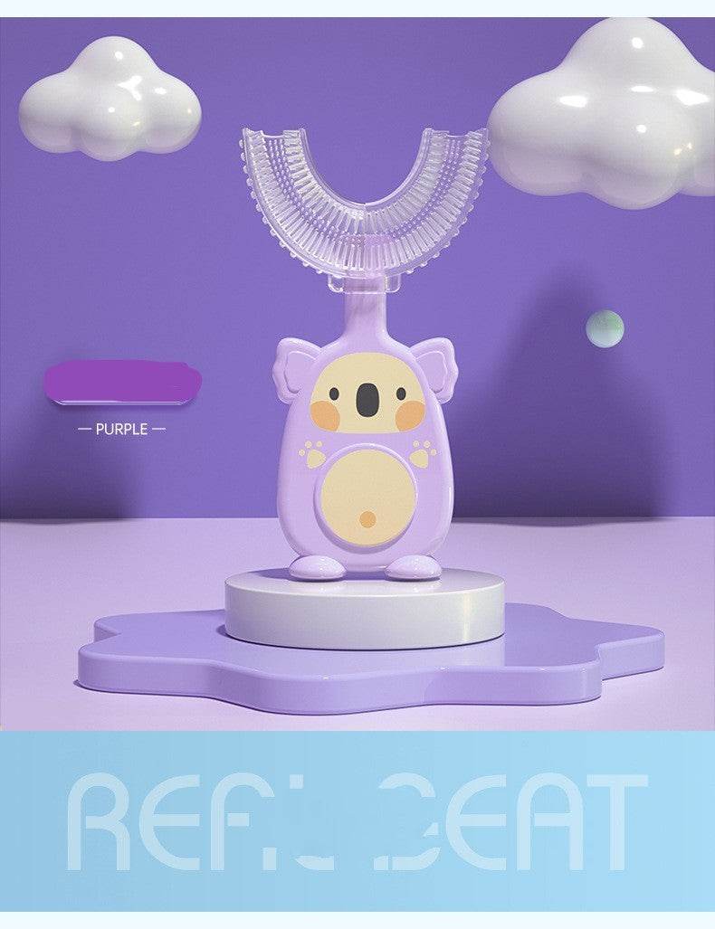 Zhuanzhuanxiong Manual Children's U-shaped Toothbrush Silicone Toothbrush Baby - Mubimart