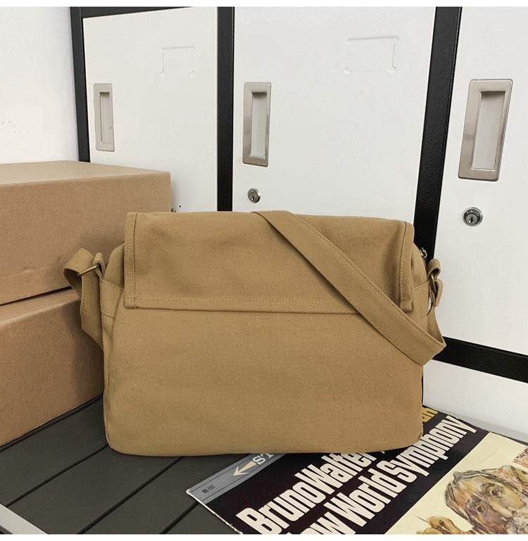 Fashion Double-pocket Lock Satchel - Mubimart
