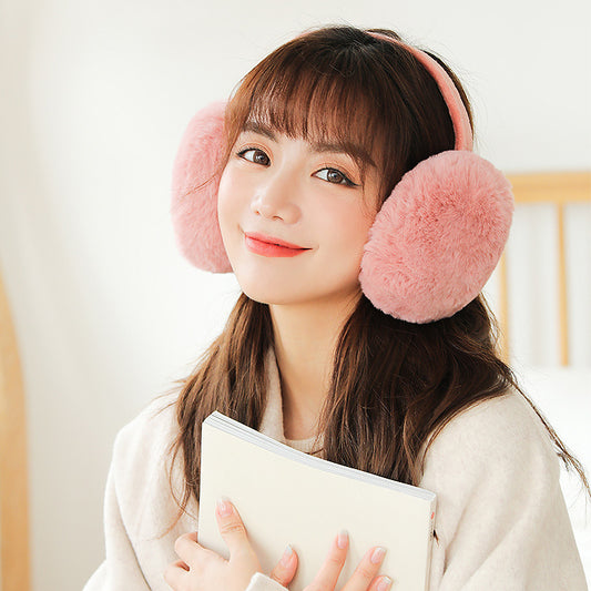 Winter Thickened Earmuffs To Keep Warm Plush Windproof Earmuffs