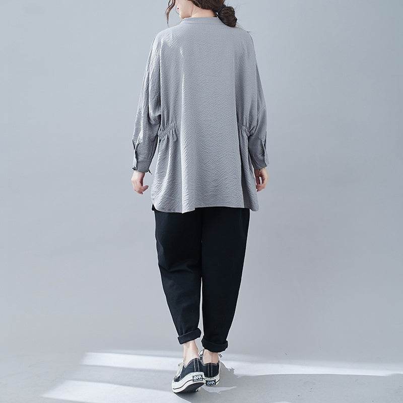 Loose Slimming Blouse For Fat Women Plus Size Women's Clothing - Mubimart
