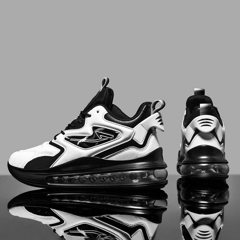 Color-matching Lace-up Air Cushion Sneakers Men's Lightweight Thick-soled Daddy Shoes Fashion Casual Running Sports Casual Shoes - Mubimart