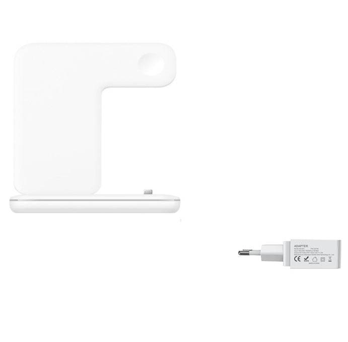 Compatible Mobile Phone Watch Earphone Wireless Charger 3 In 1 Wireless Charger Stand - Mubimart
