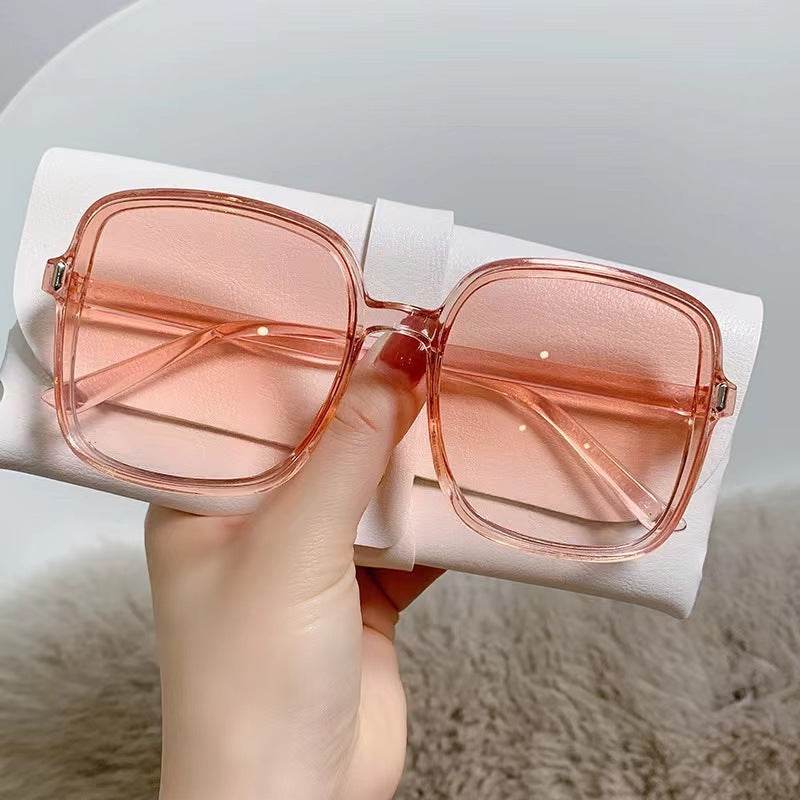 Oversized Frame Women Ins Fashion Sunglasses UV Protection - Mubimart