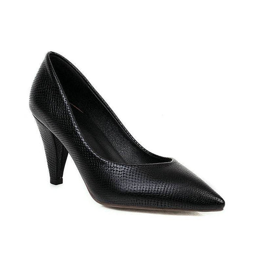 Women's Work Shoes Professional Cone-shaped Heel Pointed High Heels - Mubimart