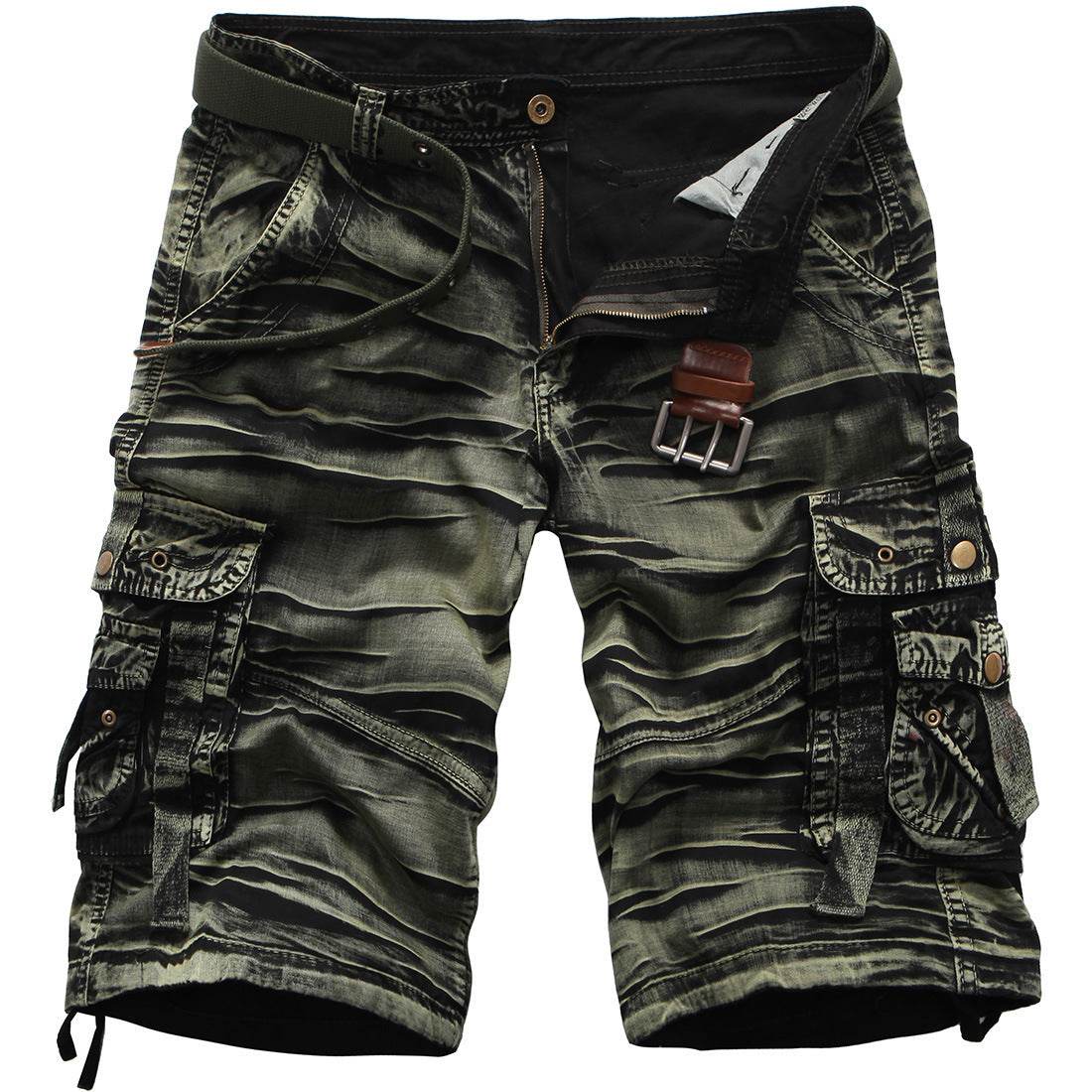 Summer Men's Loose Large Size Camouflage Cargo Pants Leisure Cargo Shorts - Mubimart
