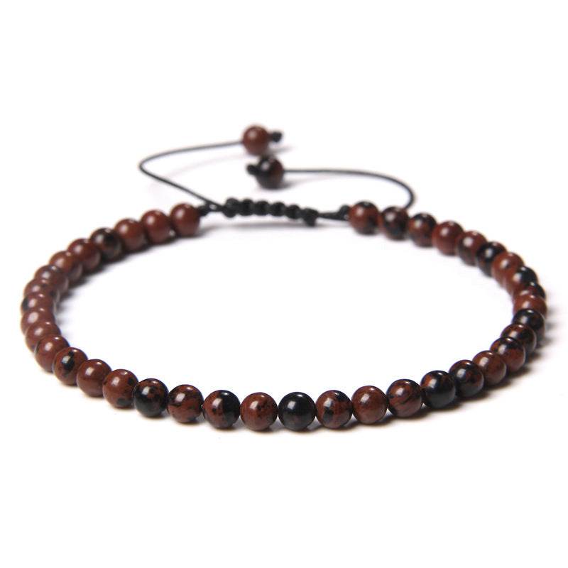 Adjustable Natural Raw Gemstone Beading Bracelet - Mubimart