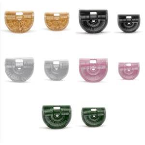 Bamboo Woven Bag Rattan Creative Beach Handbag Women - Mubimart