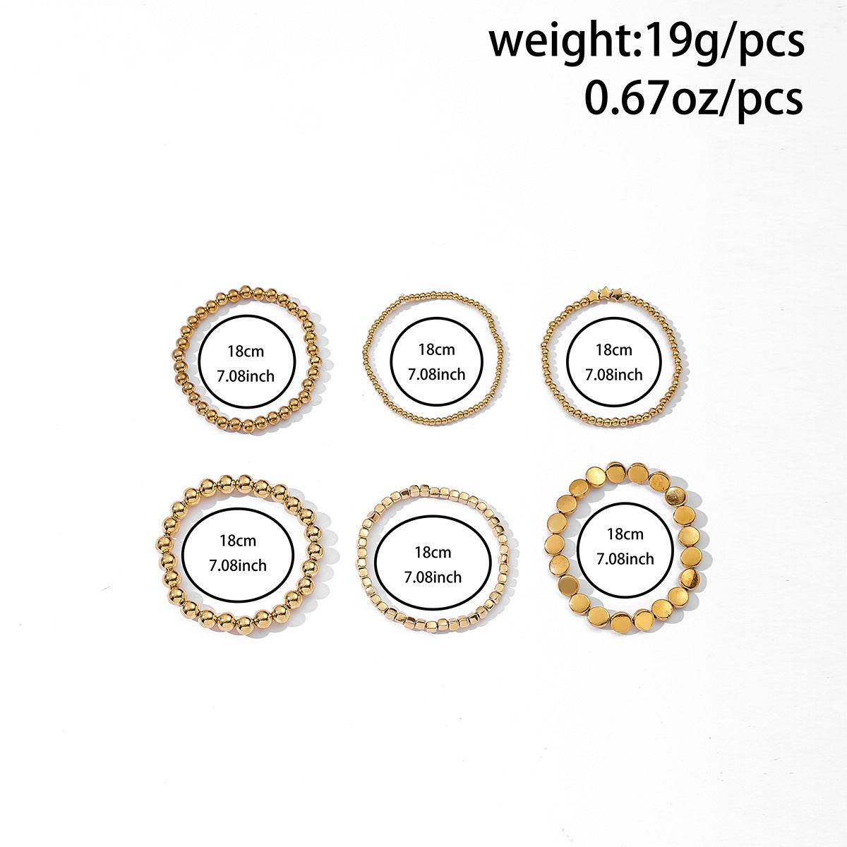 Geometric Handmade Beaded Alloy Bracelet For Women - Mubimart