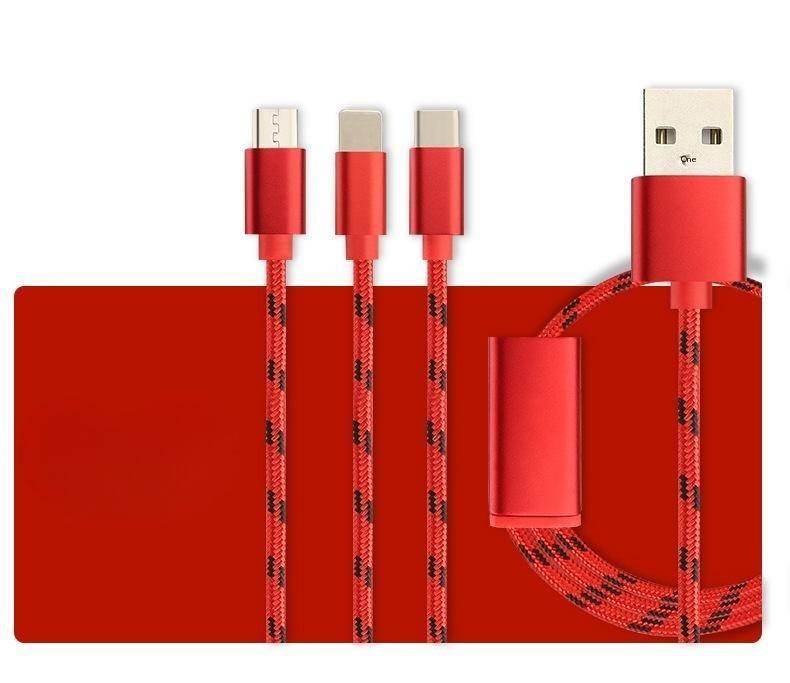 Three-in-one Mobile Phone Charging Cable - Mubimart