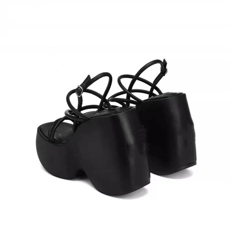 Women's Waterproof Platform Plus Size High Heels - Mubimart