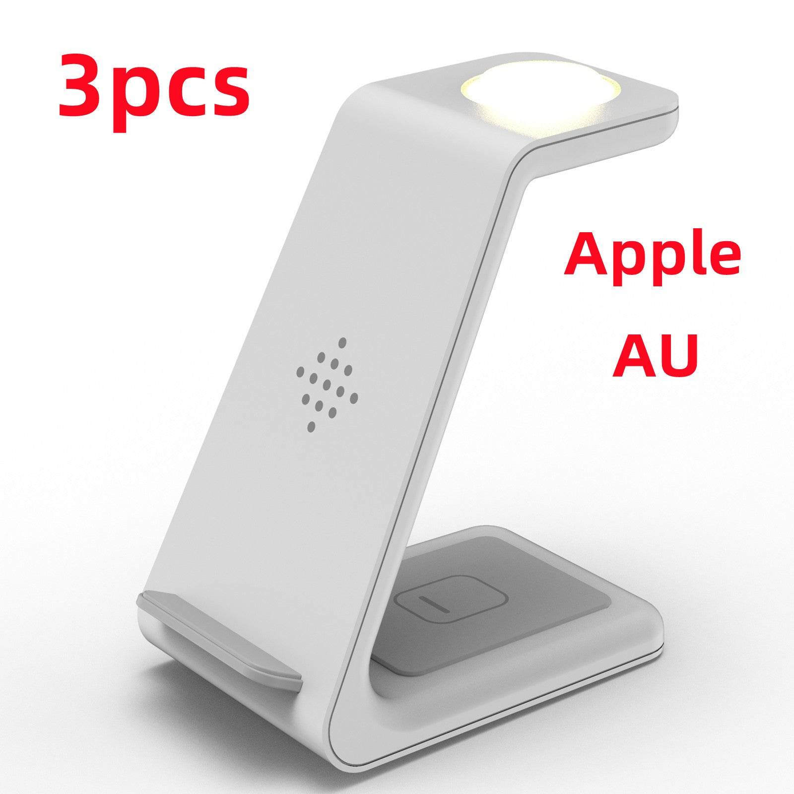 3 In 1 Fast Charging Station Wireless Charger Stand Wireless Quick Charge Dock For Phone Holder - Mubimart
