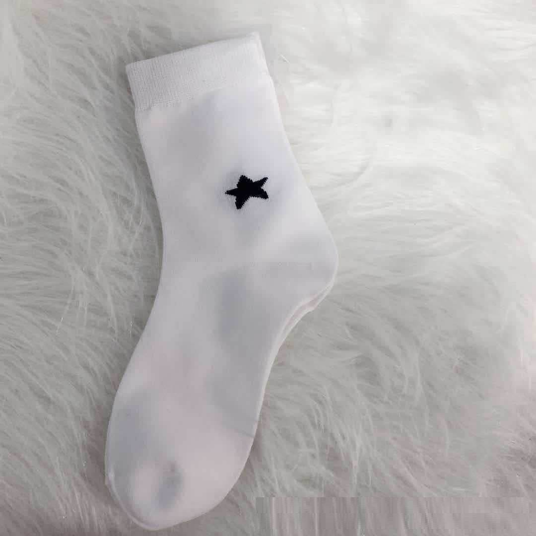 Spring Socks Letters Tube Socks Ins Japanese Pure Cotton Socks Hip Hop European And American Style Athletic Socks - Mubimart