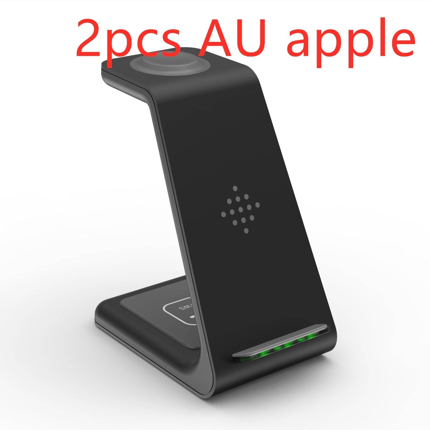 3 In 1 Fast Charging Station Wireless Charger Stand Wireless Quick Charge Dock For Phone Holder - Mubimart