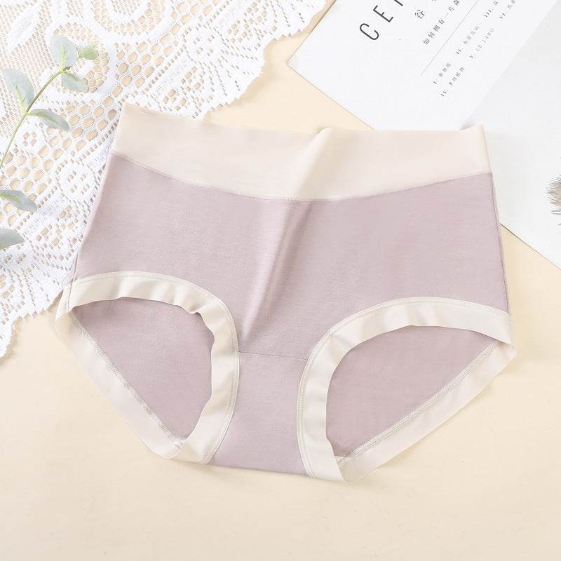 Modal Seamless Mid Waist Plus Size Women's Panties - Mubimart