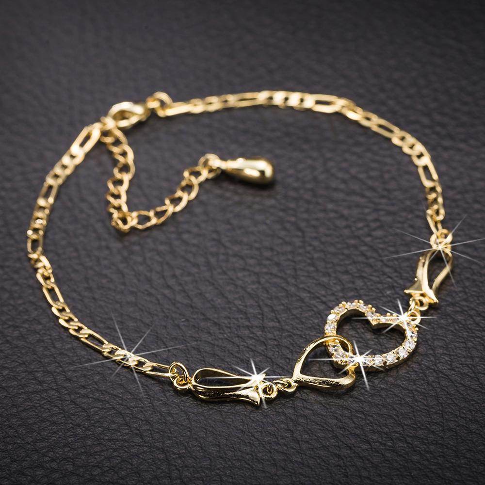 Bohemian Women's Ankle Bracelet Hollow Heart Shaped - Mubimart