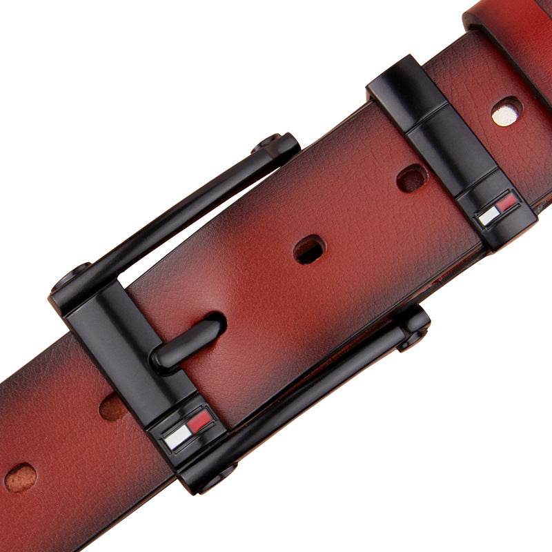 Mens Fashion Antique Pin Buckle Belt - Mubimart