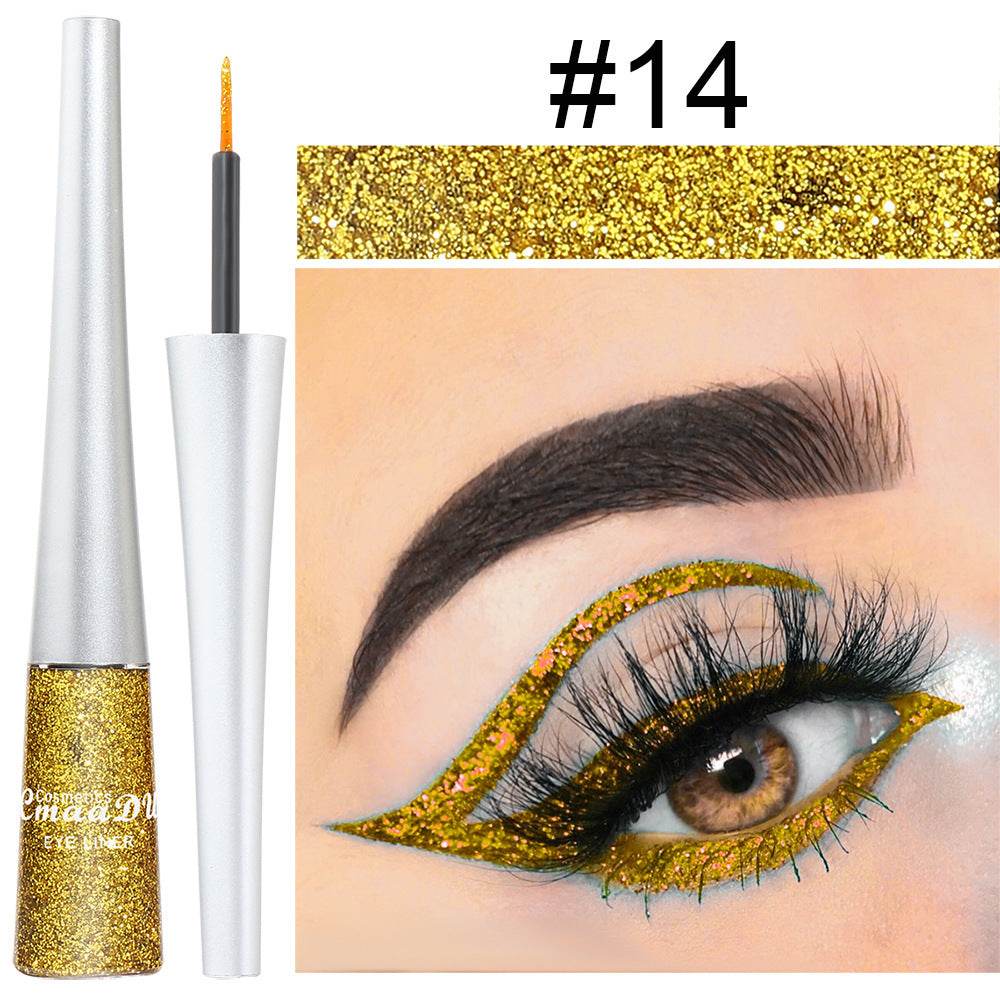 Creative Multicolor Glitter Powder Liquid Eyeliner - Mubimart