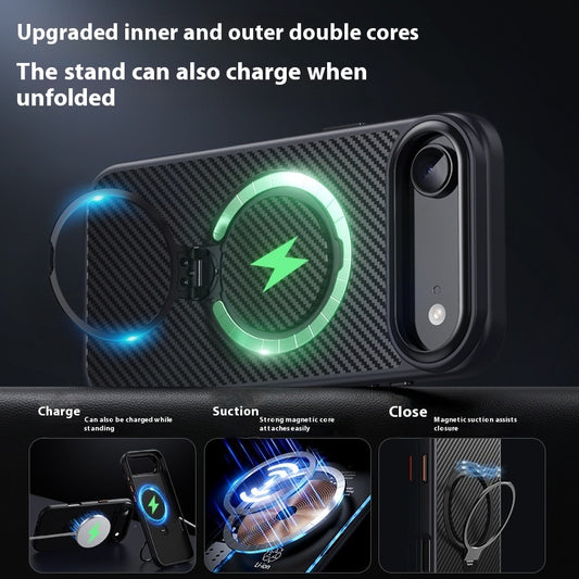 Applicable To Phone Case Kevlar MagSafe Magnetic Suction