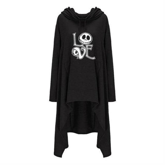 Long Sweatshirts Woman Irregular Letters Cloak Halloween - Mubimart