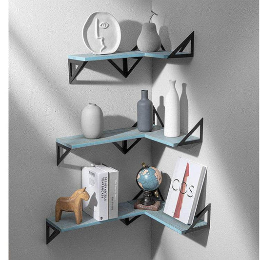 Floating Shelf Bracket Wall-mounted, Antique Wood Wall-mounted Shelf - Mubimart