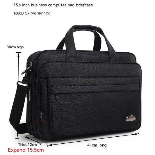 Men's Waterproof Oxford Large Capacity Briefcase - Mubimart
