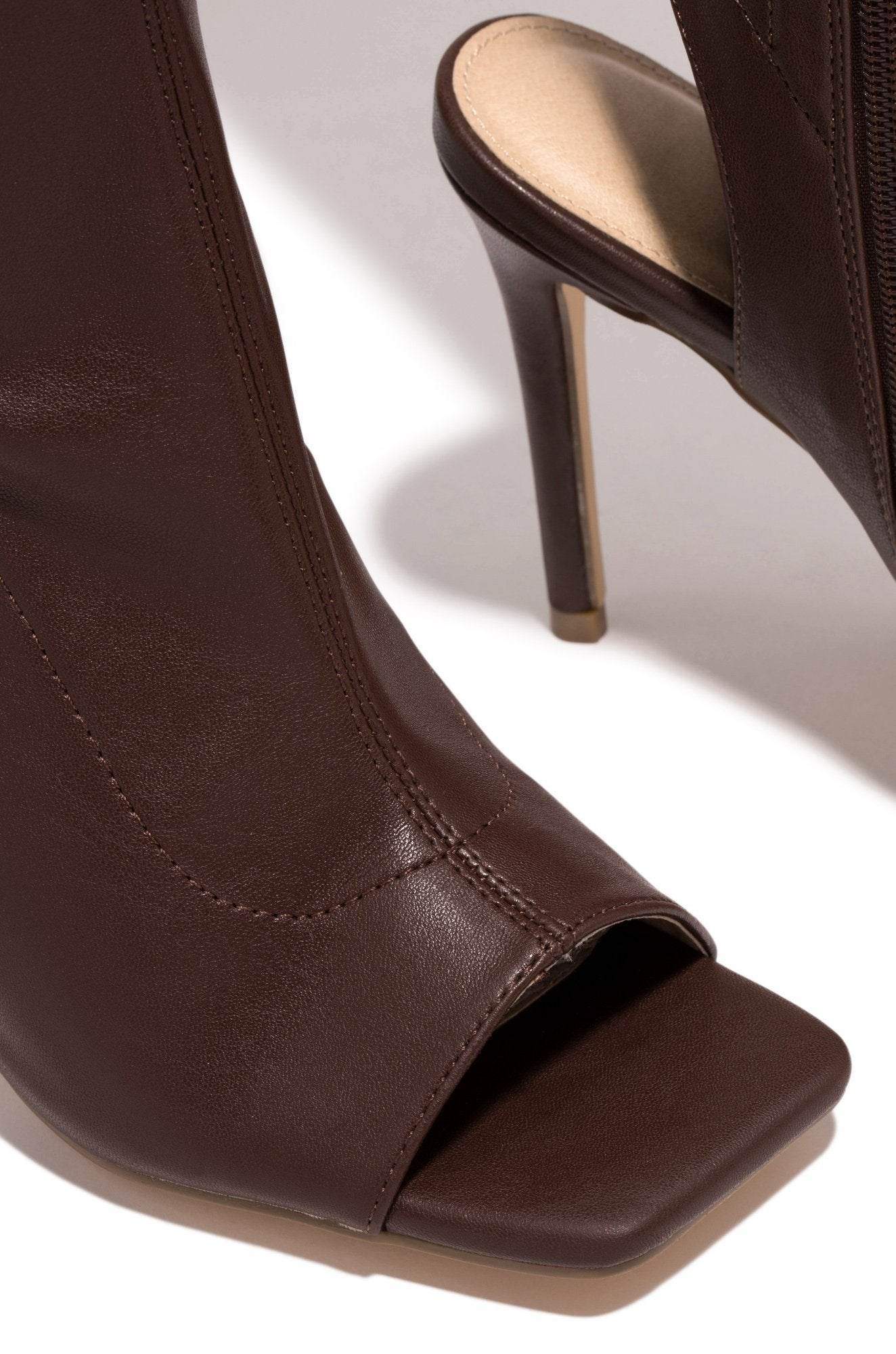 Fish Mouth Women's Boots Stiletto Heels Black Is Thin And Tall - Mubimart