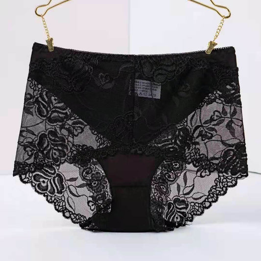 Mid-high-waist Lace Panties For Ladies Sexy - Mubimart