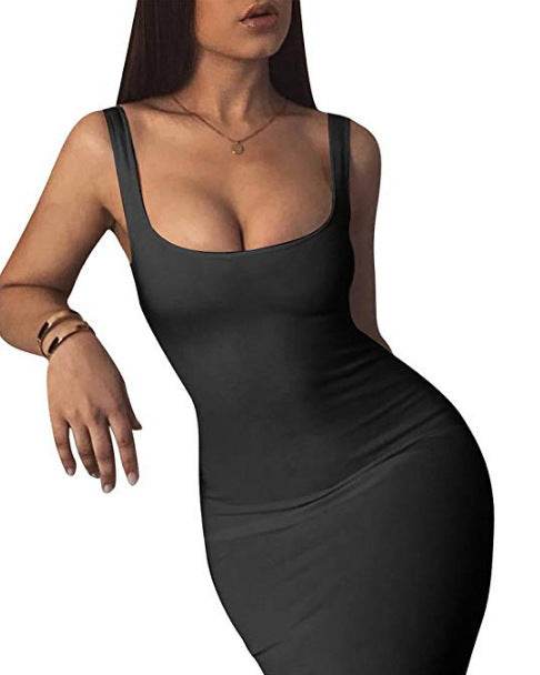 Womens Sexy Bodycon Tank Dress Sleeveless - Mubimart