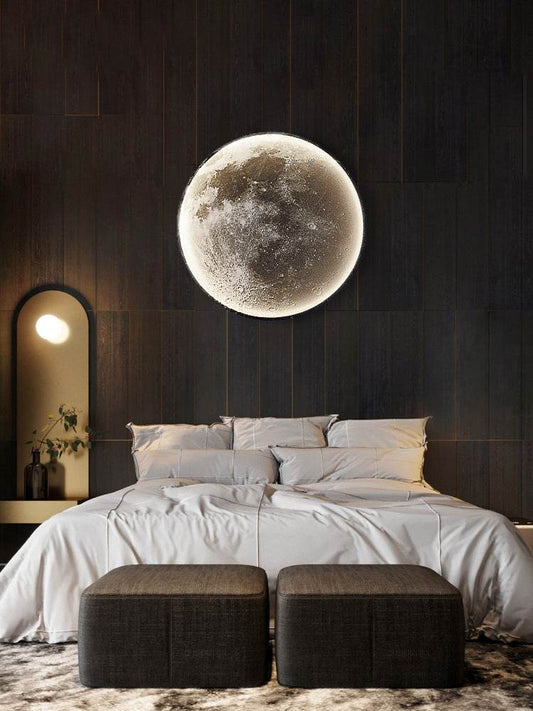 Moon Wall Lamp Modern Minimalist Creative Bedside Lamp - Mubimart