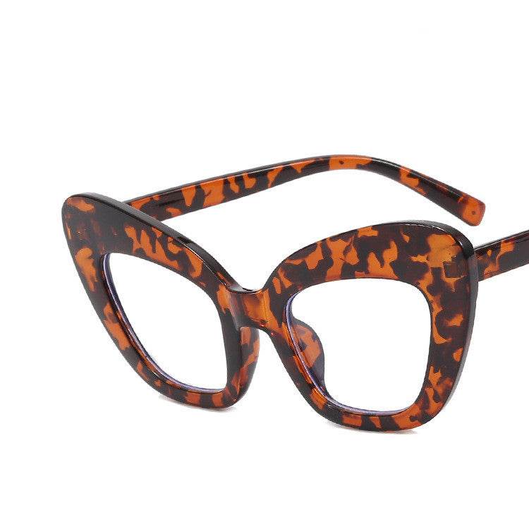 Ladies Fashion Cat Eye Sunglasses Personality Versatile Fashion Glasses Frames - Mubimart