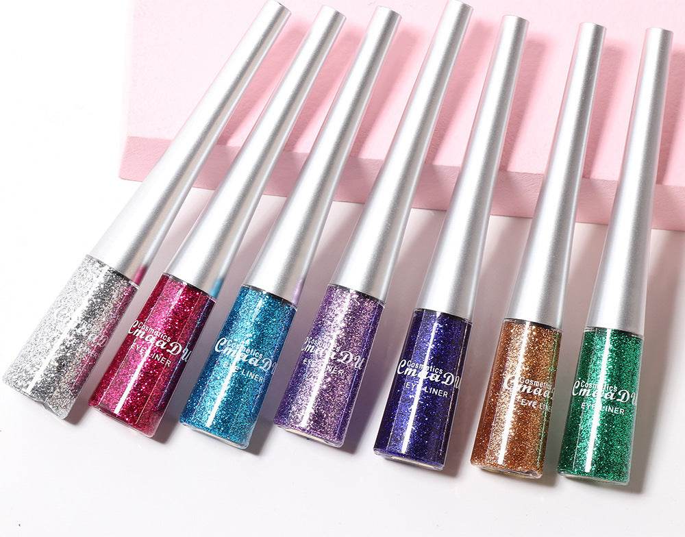 Fashion Creative Glitter Powder Liquid Eyeliner Set - Mubimart