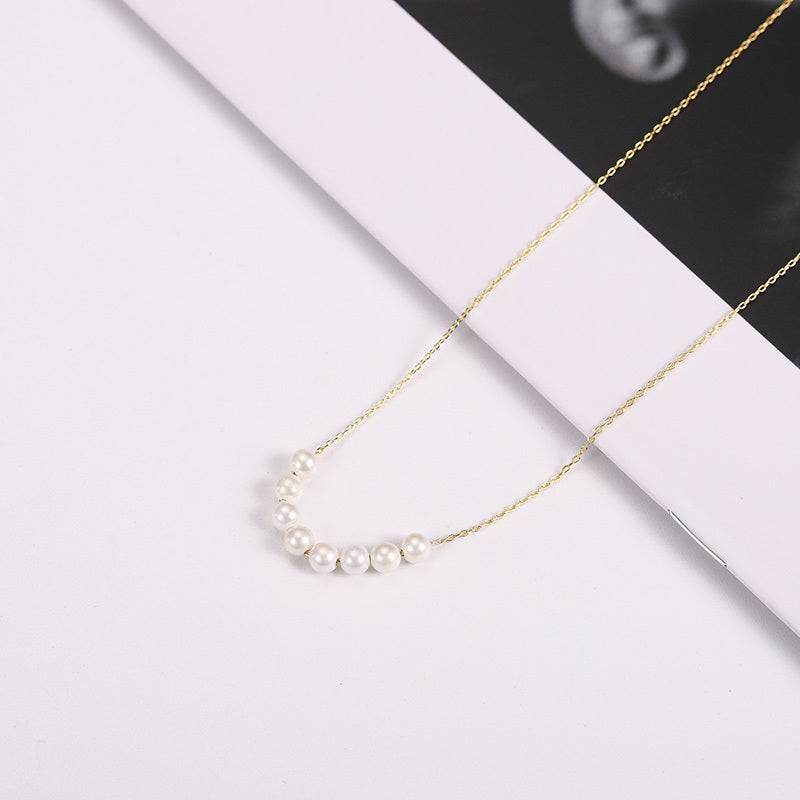 Small Pearl Necklace Women Short Clavicle Chain - Mubimart