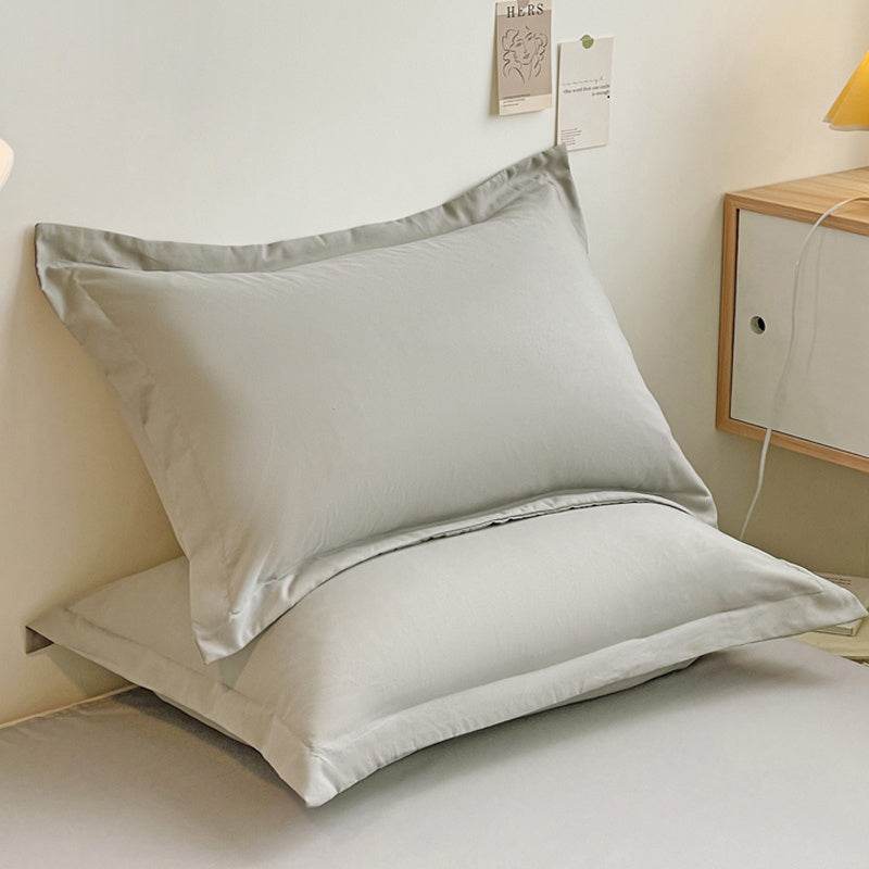 Fashion Simple Washed Cotton Pillowcases Pair Set - Mubimart