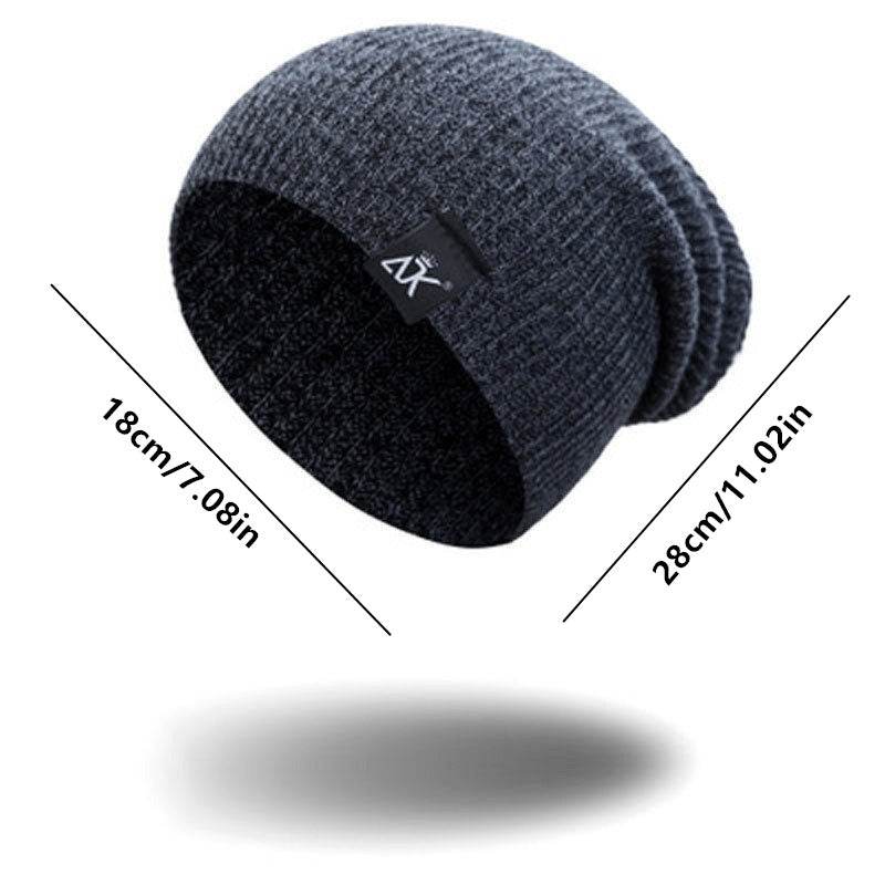 Unisex Fashionable Knitted Beanie, Winter Wool Elastic Hat For Outdoor Cycling, Camping, Travel Winter Beanie Hat Acrylic Knit Hats For Men Women - Mubimart