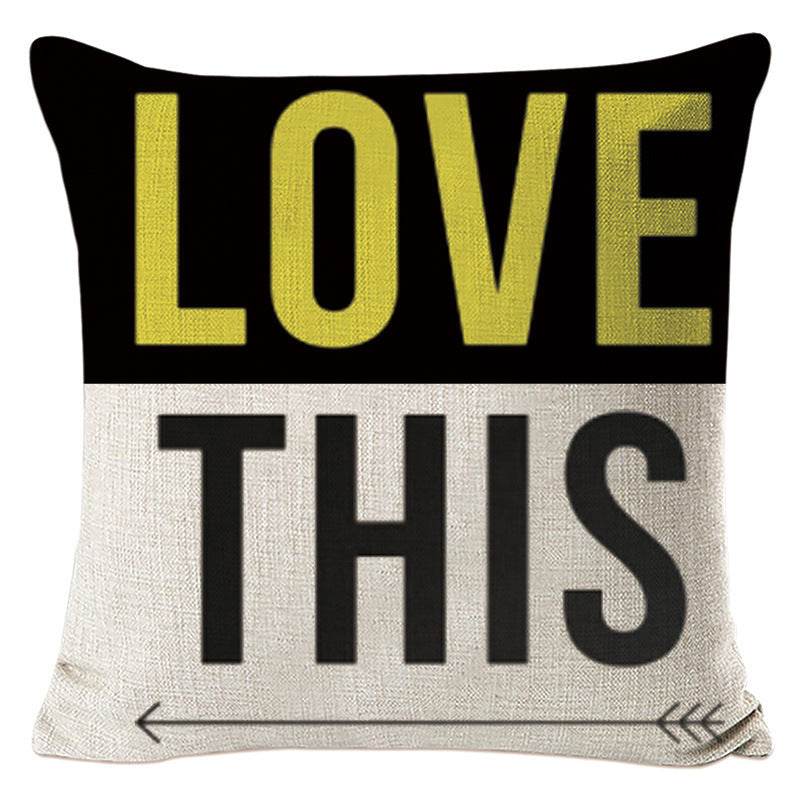 Colorful Leaf Letter Pillowcase Car Cushion Pillowcase - Mubimart