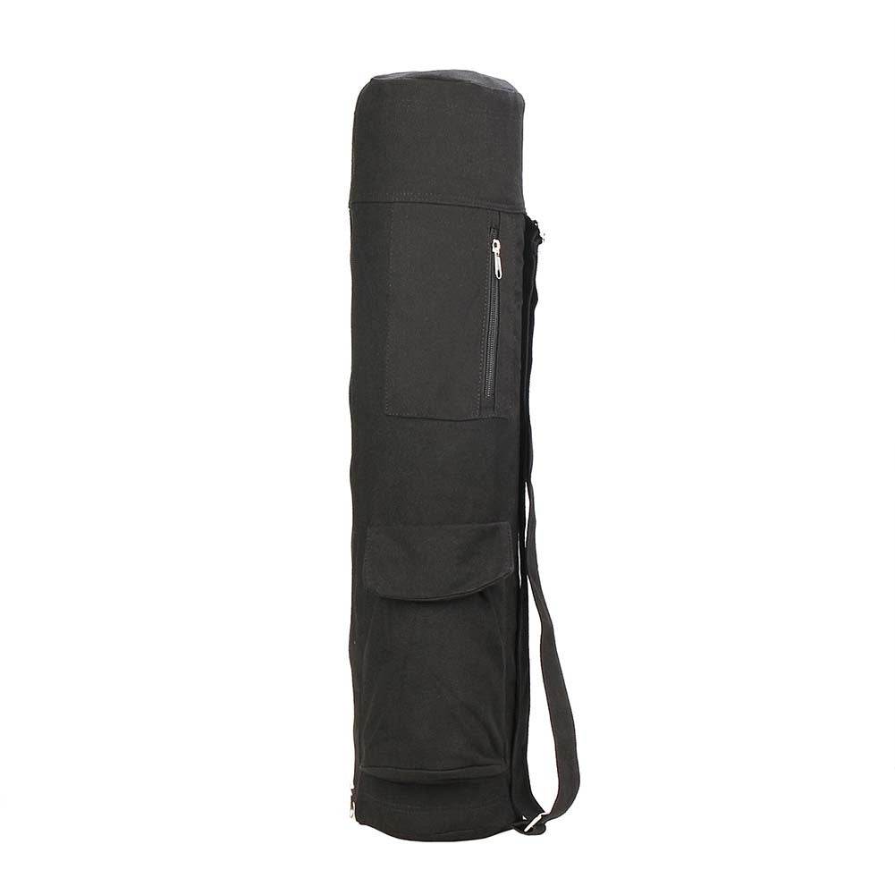 New Portable Gym Blackyoga Backpack Yoga Mat Waterproof Backpack Yoga Bag Nylon Fitness Exercise Yoga Mat Zipper Storage Bag - Mubimart