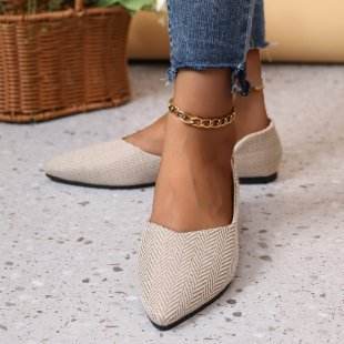 Women's Flat Soft Leather Pointed Toe Shoes - Mubimart