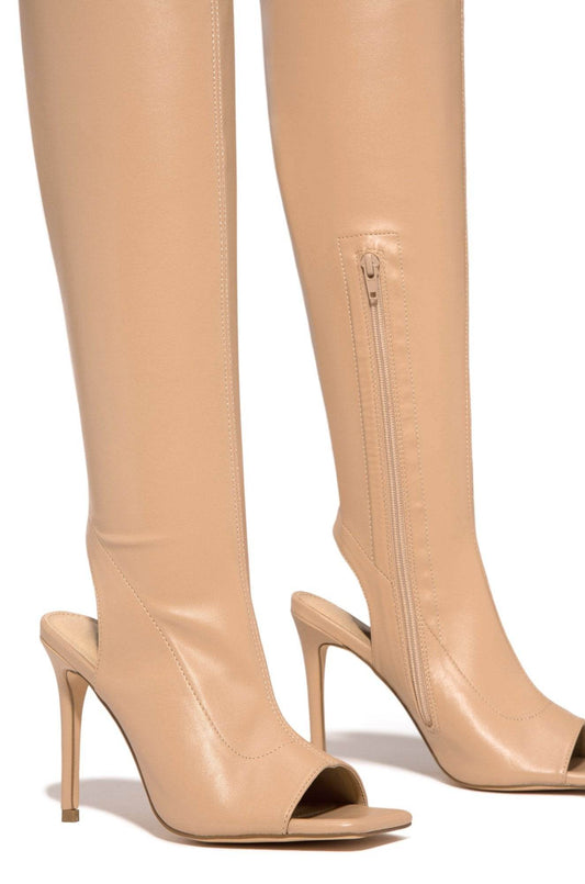 Fish Mouth Women's Boots Stiletto Heels Black Is Thin And Tall - Mubimart